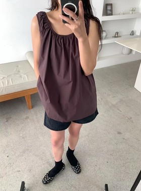 九0803韩国东大门背心区ROMANTICIZE-8600097档口纯色别致正品