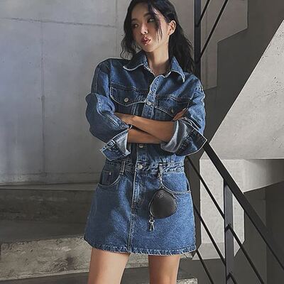 六0923韩国正品61096 连衣裙区欧美直邮魅力人气精致秋季经典通勤