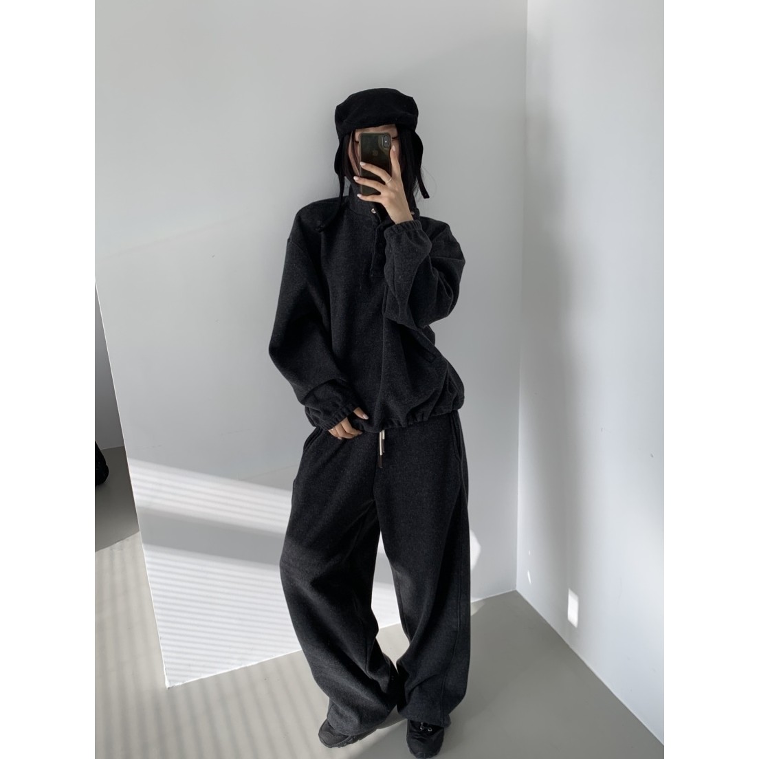 八1203韩国东大门休闲长裤区4515919端庄通勤魅力纯色舒适正品