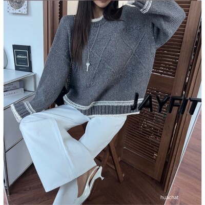 九0203韩国东大门针织衫区OVERFLOW-8742329都市韩版英伦可爱修身