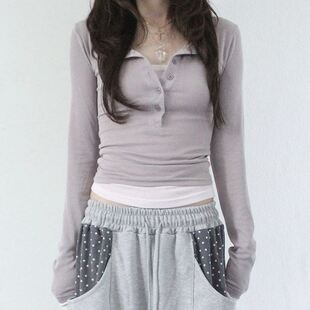 六0923韩国正品hippiedippy-5408 T恤区甜美端庄秋夏别致韩版舒适