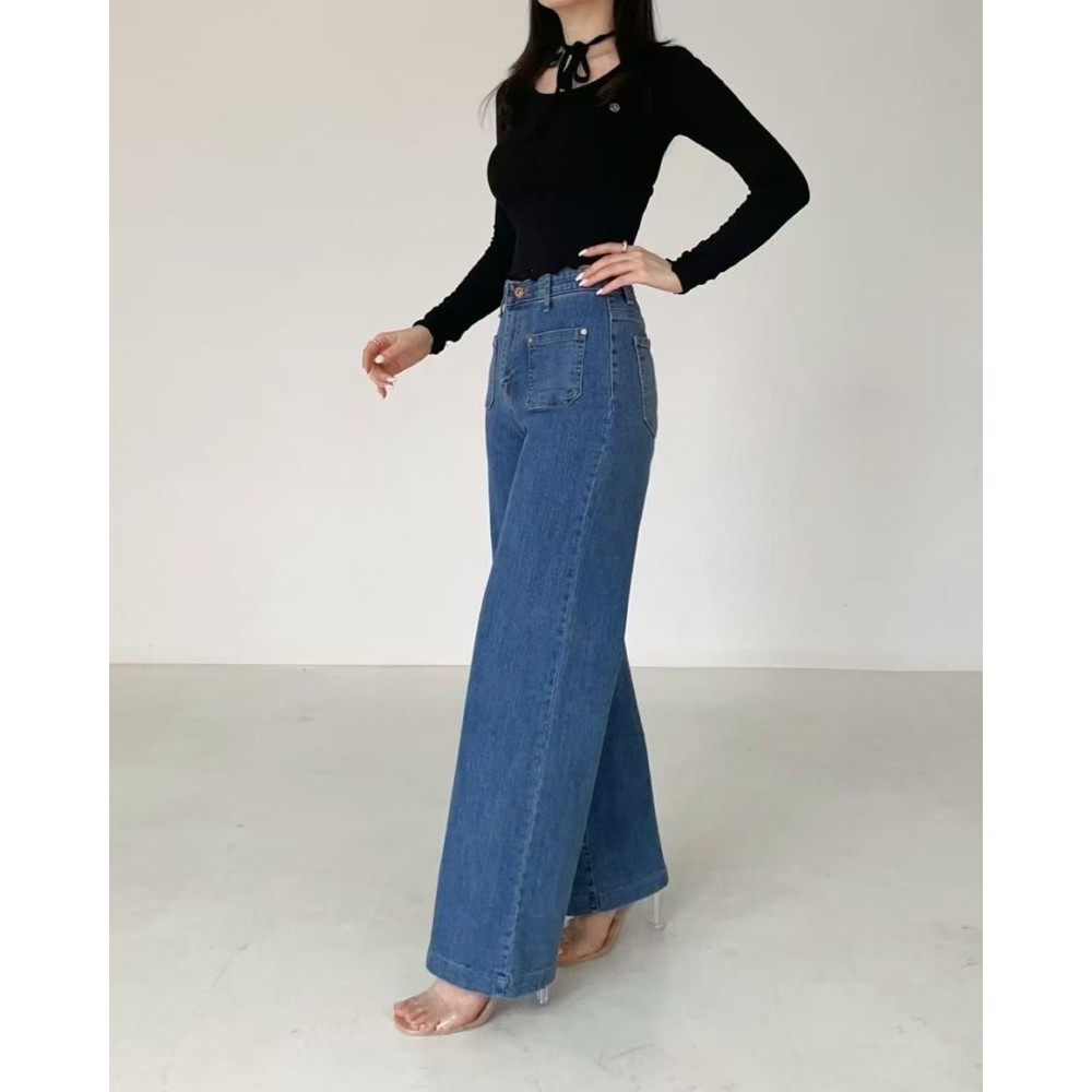 九0821韩国东大门运动牛仔裤区HowLuk-8614868新款魅力直邮端庄