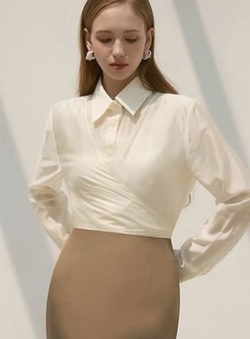 六0923韩国正品dab-agirl85723 衬衫区精致秋季经典通勤新潮纯色