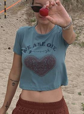 六0923韩国正品12207 T恤区炸街夏款瑞丽新款风格直邮高端甜美