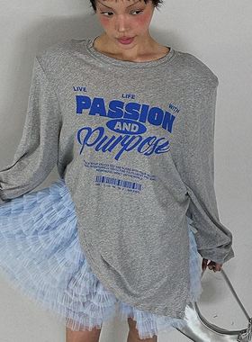 六0719韩国正品60305 T恤区直邮都市人气原宿秋季修身通勤学院