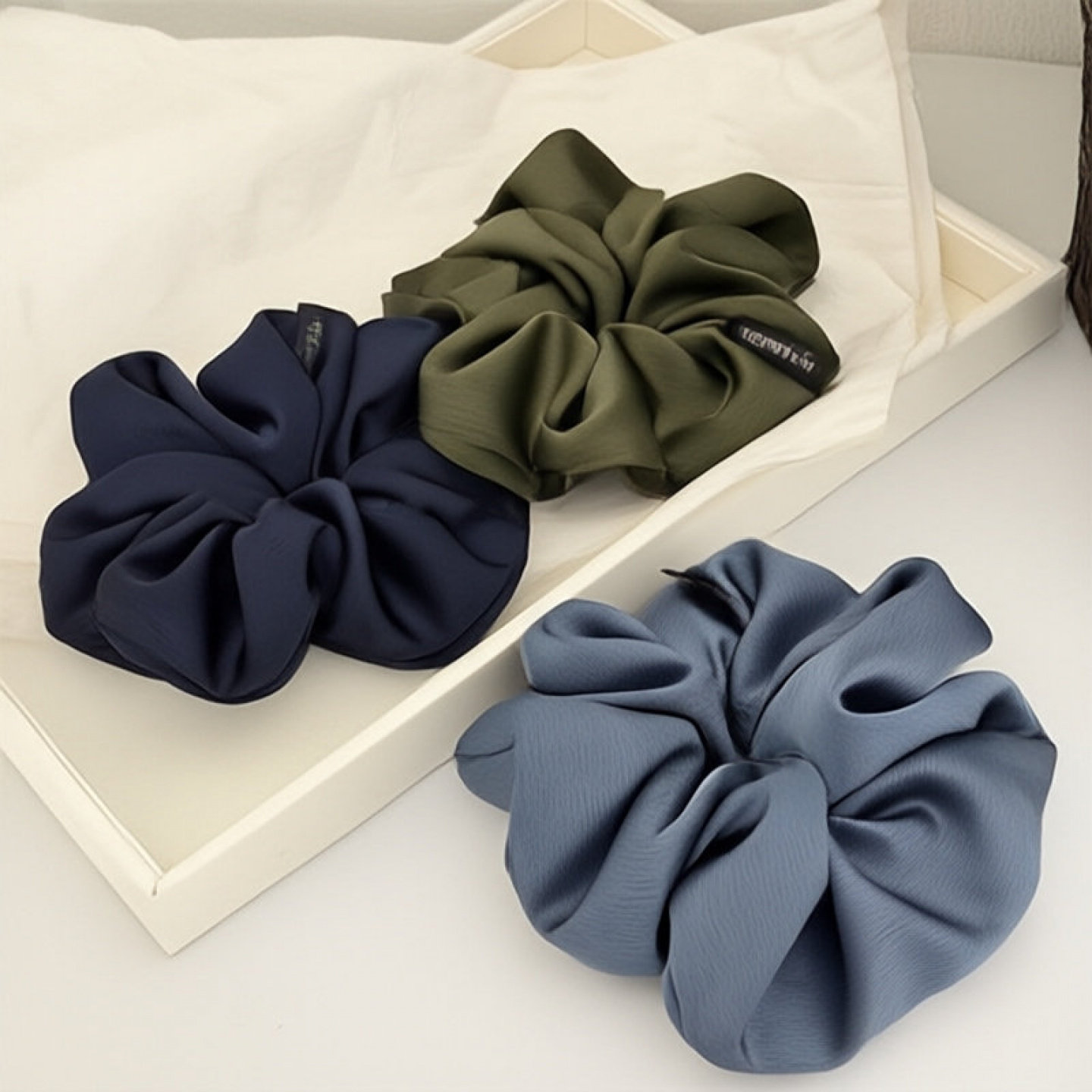 高级感纯色布艺大肠发圈