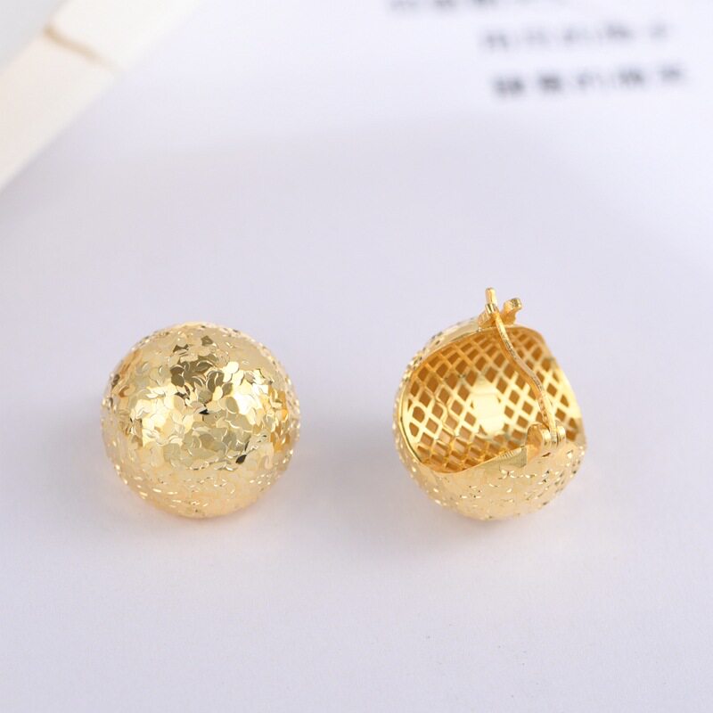 德琳居 s925银镀金耳包个性轻奢碎碎冰小众设计女款耳坠耳饰