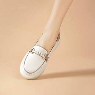 春百搭牛筋底小白鞋女新款轻便休闲板鞋真皮软底单鞋女鞋夏季薄款