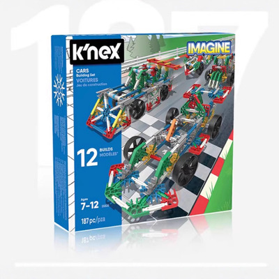 KNEX美国原装汽车搭建儿童构建玩具拼插积木25525汽车建设套组