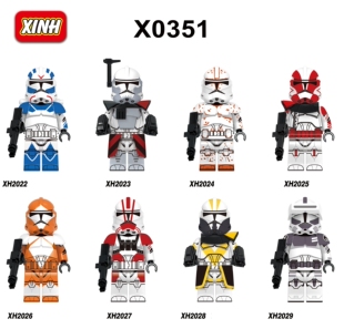 欣宏星战系列暴风兵克隆兵501军团冲锋队拼积木人仔袋装X0351