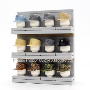 粤睿智达MOC军事士兵军官野战帽积木人仔配件小颗粒拼插积木