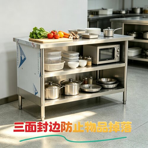 加厚厨房不锈钢工作台下三面封