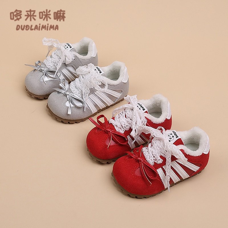 女童二棉板鞋2025冬季新款时尚休闲鞋女宝宝阿甘鞋蝴蝶结运动鞋潮,童鞋/婴儿鞋/亲子鞋,板鞋,淘宝优惠券,粉丝福利购,淘宝优惠卷