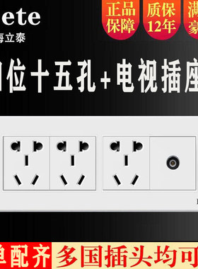 十五孔电视118型开关插座面板