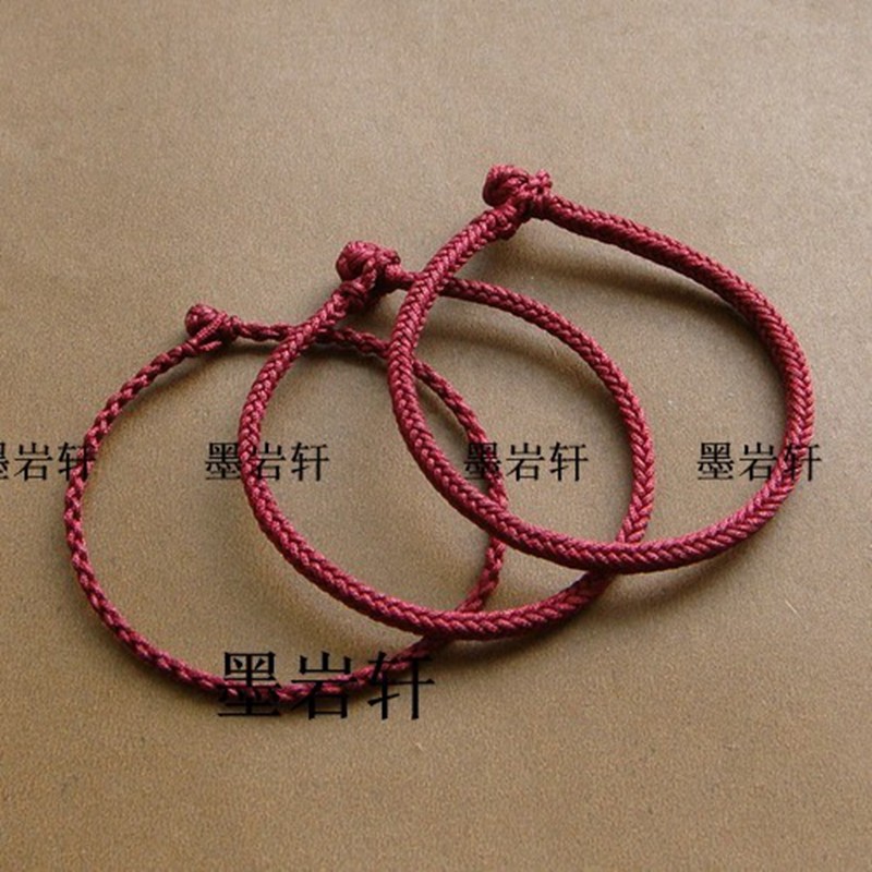 订做民族风四股八股四面八线红绳手链男女手工编织手绳情侣深红色,饰品/流行首饰/时尚饰品新,手链,淘宝优惠券,粉丝福利购,淘宝优惠卷