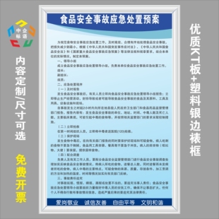 食品安全突发事件应急处置预案安全生产规章制度定制满包邮标语