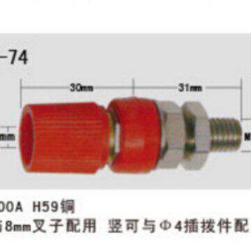 供应CD-74接线柱系列100A电流接线柱铜的材质