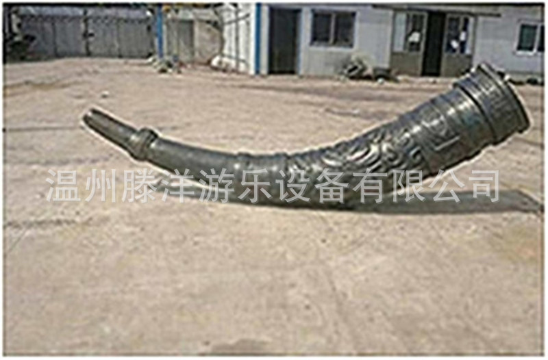 呐喊号角喇叭制作厂家直销玻璃钢喇叭弯曲复古喷泉呐喊牛角喇叭