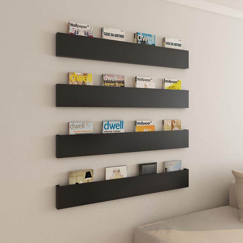 简约网红壁挂天空书架创意铁艺多层儿童书报架客厅壁挂隐形置物架