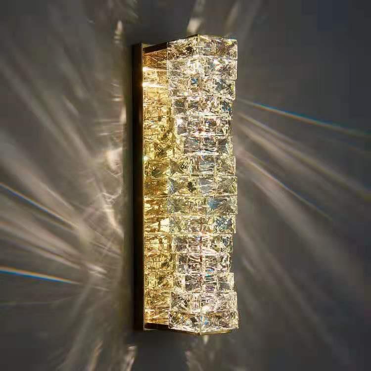 简约轻奢水晶长条壁灯客厅卧室