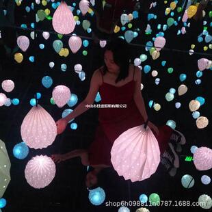 led镜花宫星空秘境网红打卡北欧折纸灯新款