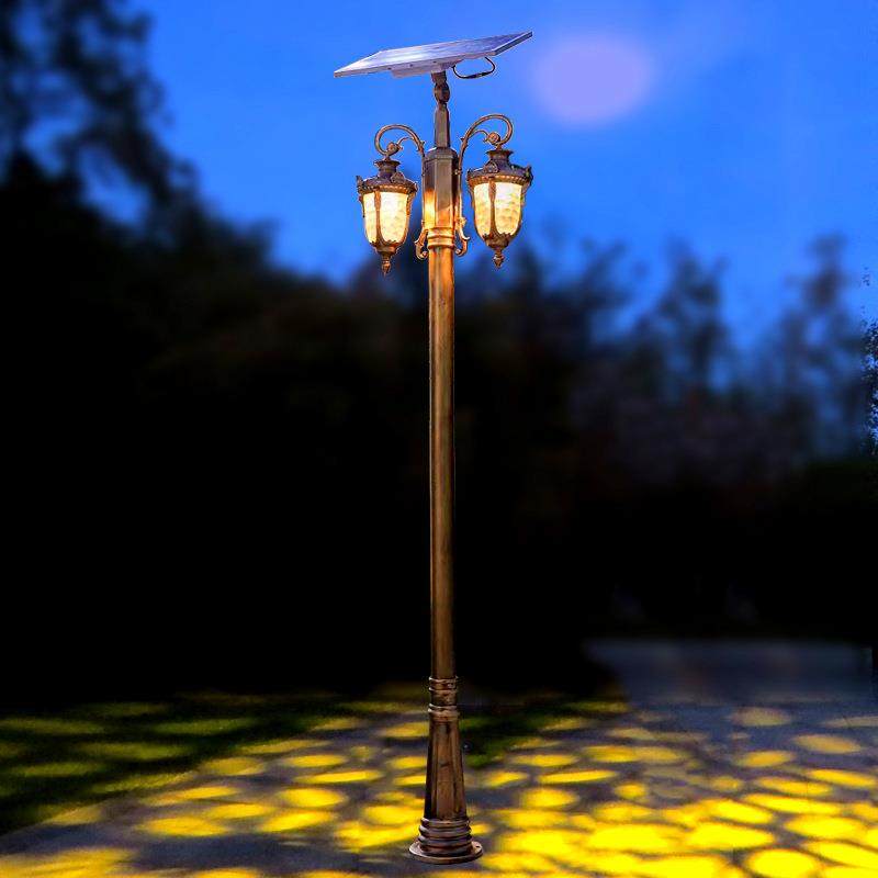 欧式太阳能3米景观庭院灯花园草坪超亮户外防水别墅园林道路灯