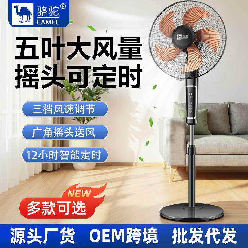 新款落地扇家用立式节能定时摇头语音遥控大风力电风扇