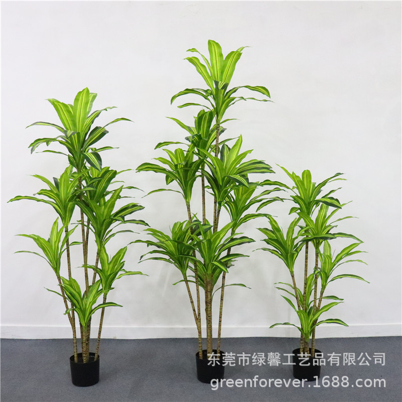 北欧仿真绿植巴西木盆栽植物巴西铁假树室内客厅落地盆景装饰摆件