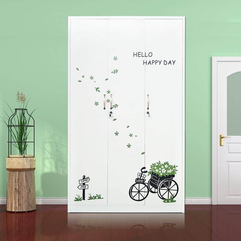 儿童衣柜被褥储物家用更衣橱衣帽间资料文件办公柜储存柜铁皮印花