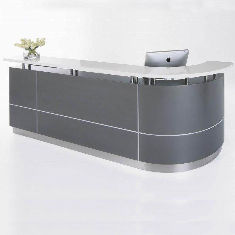 迎客桌公司接待前台简约办公收银台公司办公吧烤漆