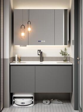 陶瓷一体盆浴室柜78CM88厘米98/108/118扫地机器人基站洗漱台