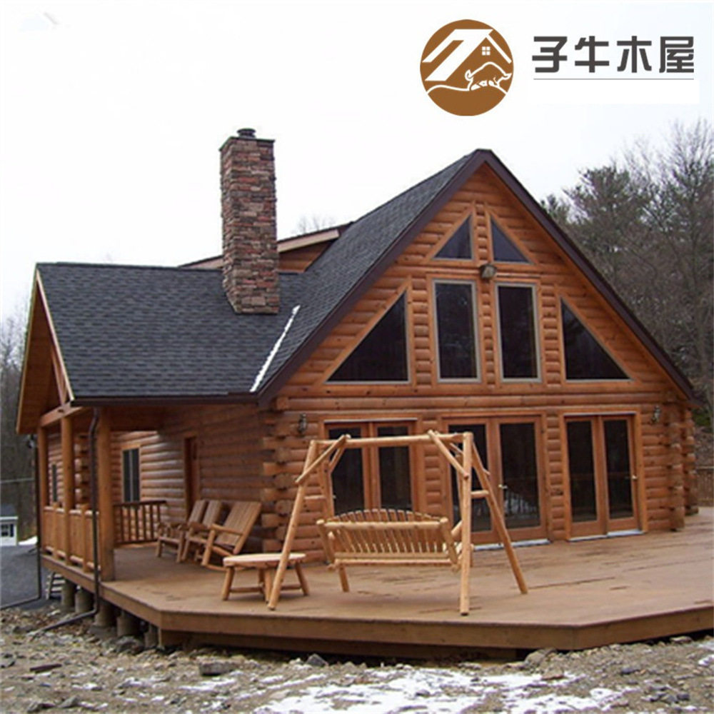 子牛木结构森林现场组装木屋