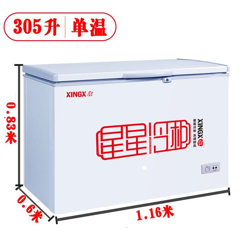 XINGX/星星BD/BC-305E商用卧式冰柜单温冰箱冷藏冷冻转换冷柜