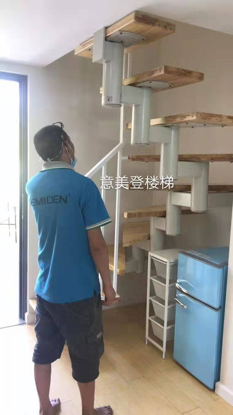 公寓楼梯/阁楼成品楼梯/钢结构楼梯/深圳楼梯厂家/直梁楼梯/楼梯