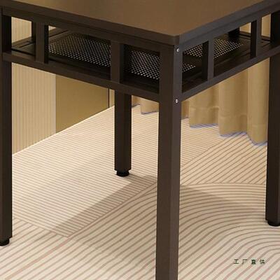 新中式不锈钢八仙桌烤漆工艺加粗加厚家用正方形四方桌餐桌现代桌