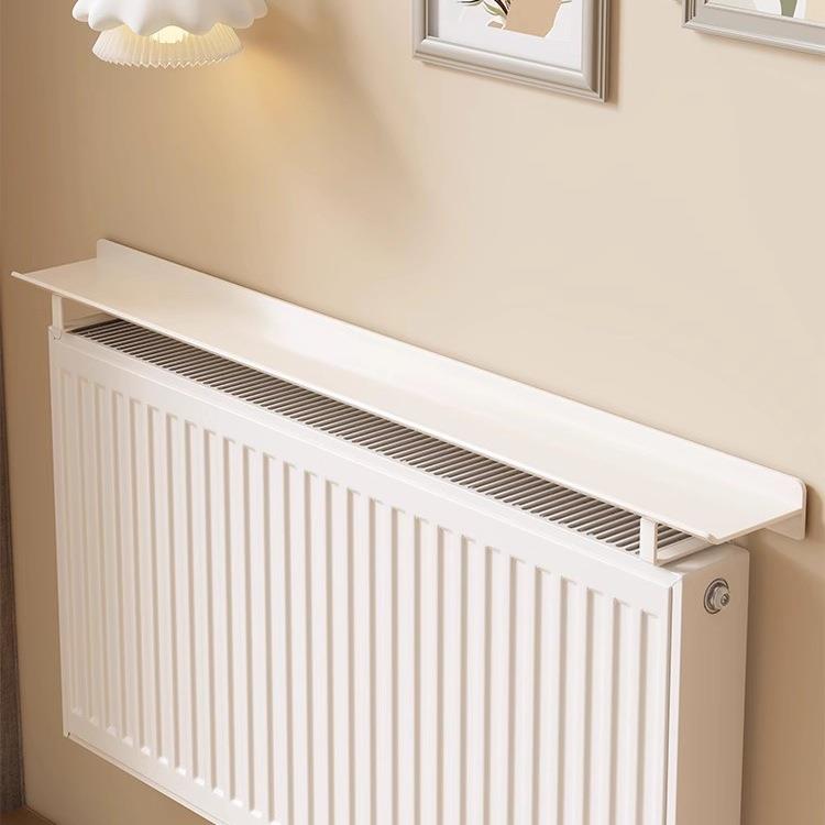 家用暖气片置物架上方防尘一字隔板遮挡板遮丑防熏墙暖气罩架