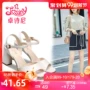 [Giải phóng mặt bằng] Zhuo Shini josiny sandal cao gót nữ mùa hè giày hở ngón dày với một từ khóa giày đi lại - Sandal sandal nữ đế cao