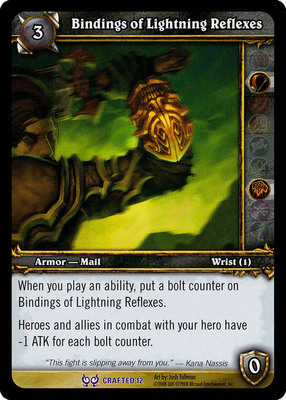 魔兽卡牌英文锻造卡Bindings