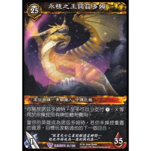 魔獸卡牌14版-ELEMENTS 022 繁體紫卡 永恒之主 諾茲多姆