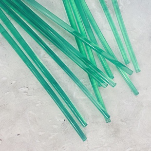 透明绿陶瓷腊糖果色彩色钻石蜡胶棒7mm现货不会脆不会断不沾章