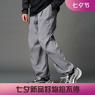 阿迪达斯男子运动宽松休闲FOS系列轻薄梭织伞兵裤KC0129 KC0130