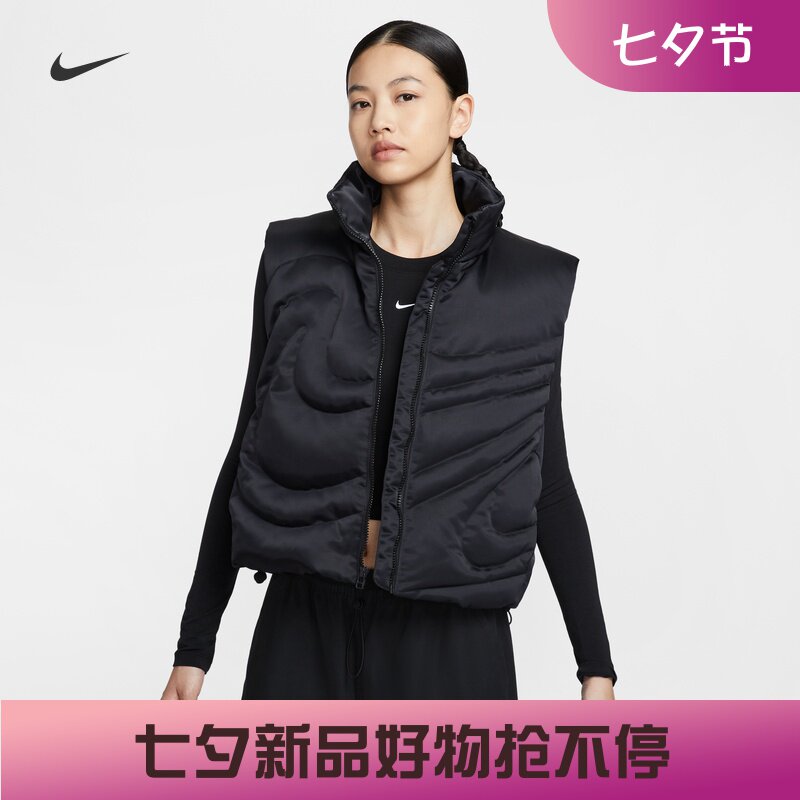 耐克/NIKE女子运动宽松休闲新款暖钩羽绒马甲背心IH8008-010-121