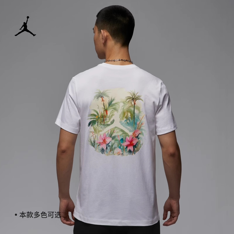 耐克男子休闲纯棉印花短袖T恤