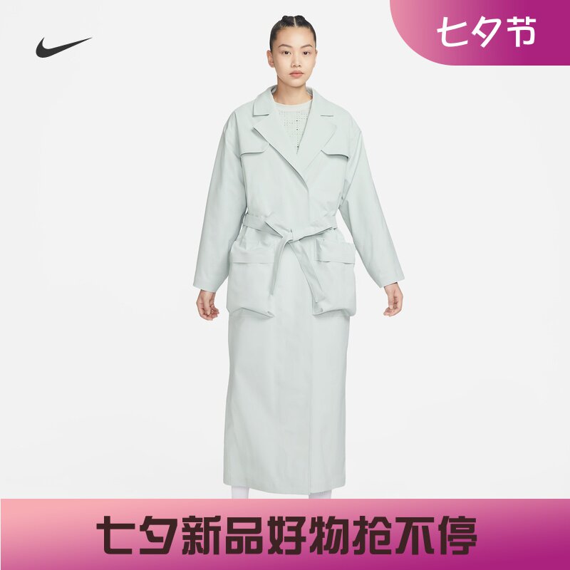 耐克女子运动休闲长款风衣外套