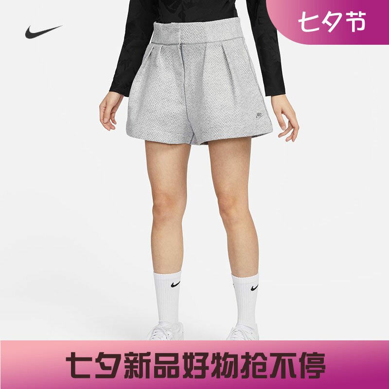耐克女子休闲高腰加绒宽松短裤