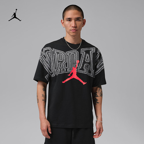耐克/NIKE JORDAN男子运动宽松印花圆领短袖T恤IQ0709-010-100