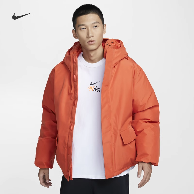 耐克男子拒水保暖连帽夹克外套
