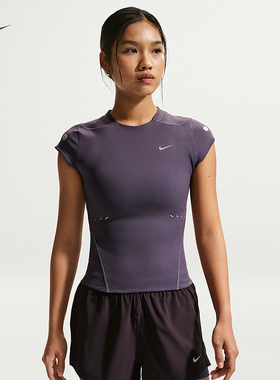 耐克/NIKE女子运动训练轻盈速干ADV跑步短袖T恤IR7590-573