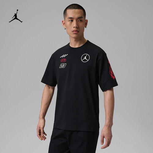 耐克/NIKE JORDAN男子运动休闲纯棉圆领短袖T恤IR7001-010-100