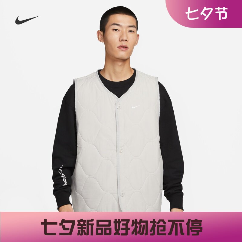 耐克男子运动休闲保暖小勾棉马甲
